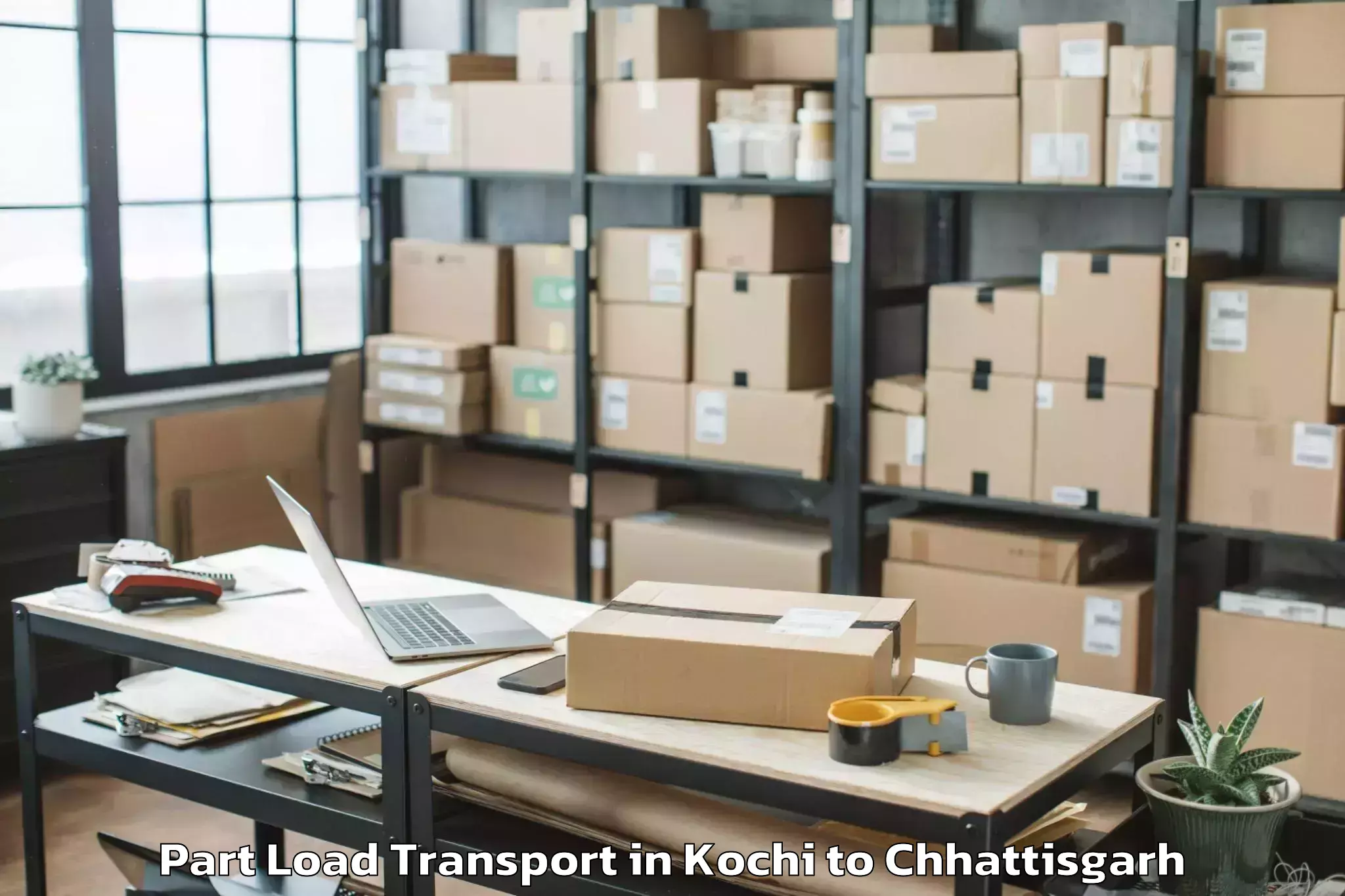 Top Kochi to Maharishi University Of Manage Part Load Transport Available